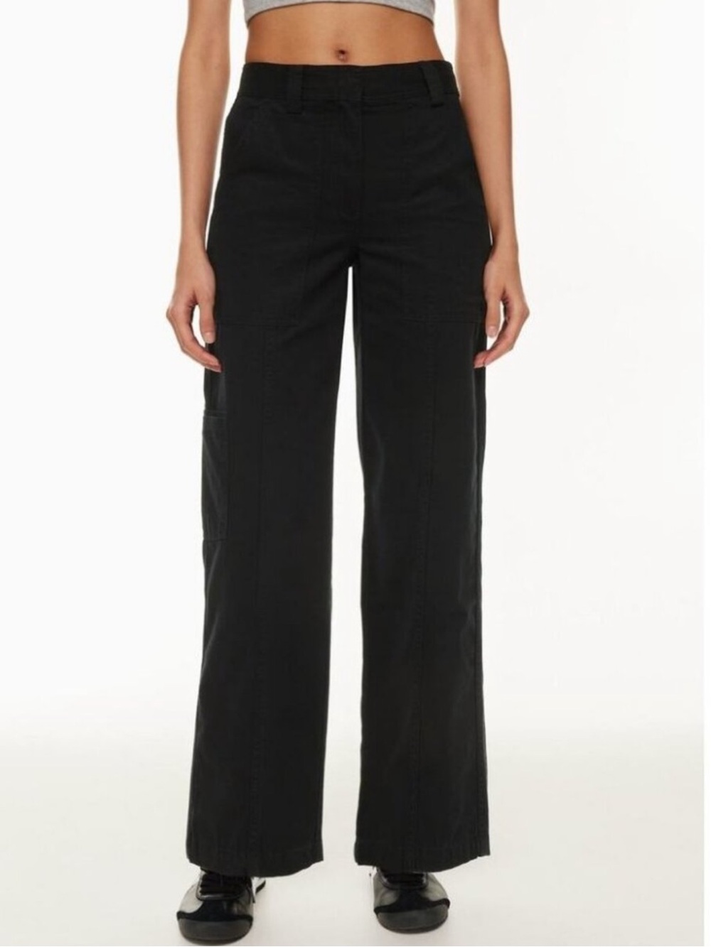 Aritzia Sundays best Black Wide-Leg Utility Pants 00 nwt